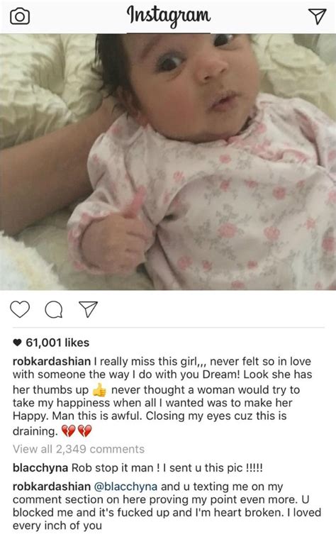 Rob Kardashian and Blac Chyna Fight Over Instagram Photo ...