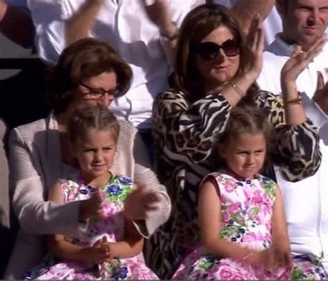 Roger Federer s twin daughters wore matching dresses at ...