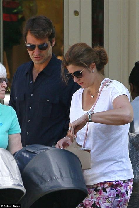 Roger Federer spends the day with wife Mirka and baby ...
