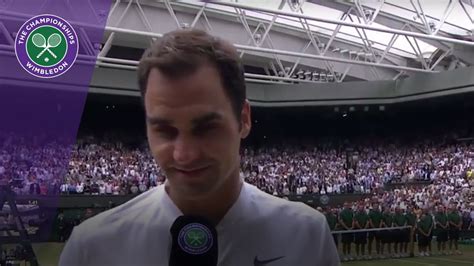 Roger Federer Wimbledon 2017 final winner s interview ...
