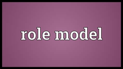 Role model Meaning   YouTube