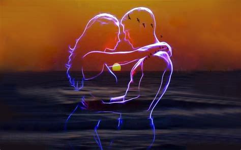 Romantic Loving Couple In The Moonlight, Hugs4785 ...