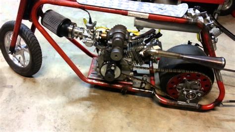 Roots Supercharged Mini Drag Bike New Dupor Engine   YouTube