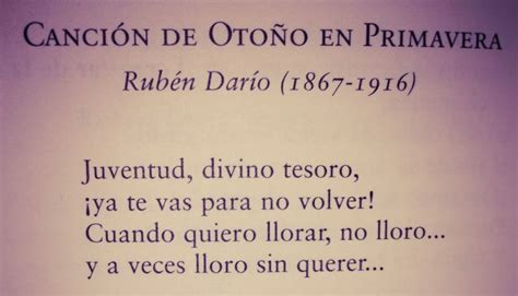Rubén Darío Canción de Otoño en Primavera... Primer ...
