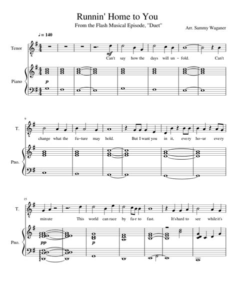 Runnin  Home to You | Sheet music for Vocal and Choral ...