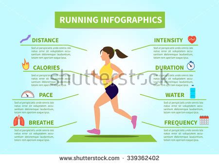 Running Female Jogging Women Cardio Exercise Stock Vector ...