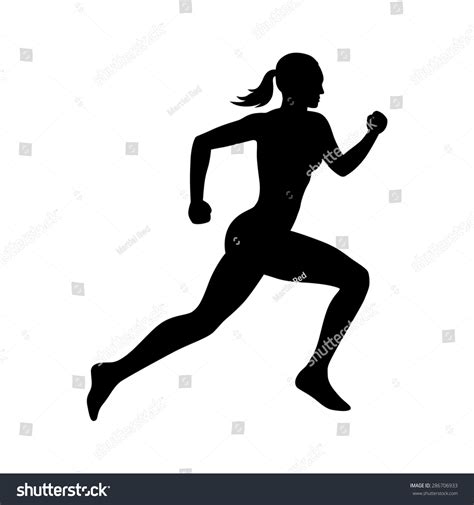 Running Woman Flat Icon For Exercise Apps And Websites ...