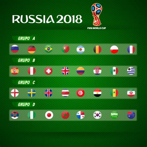 Rusia 2018 Banderas de paises participantes  de botón ...