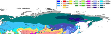 Russia Koppen Map   Köppen climate classification ...