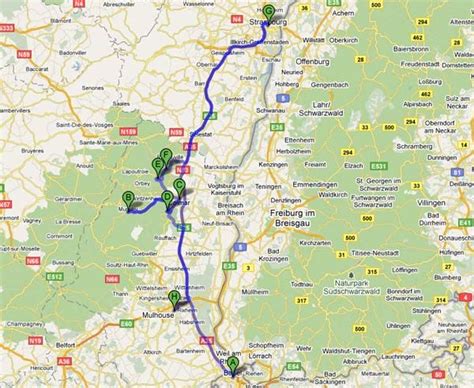 Ruta en coche por la Alsacia francesa | Maps and tourist ...