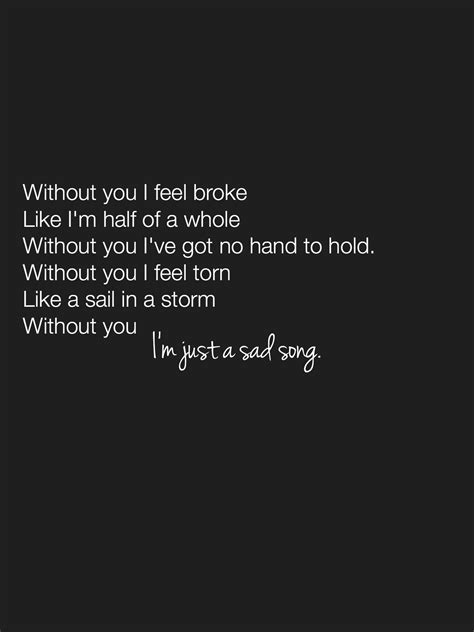 Sad song | we the kings | My quotes | Pinterest | Songs ...