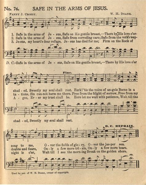 Safe in the Arms of Jesus   Hymnary.org | HYMNS ...