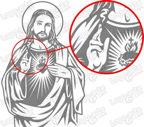 Sagrado Corazón de Jesús vectorial para plotter de corte