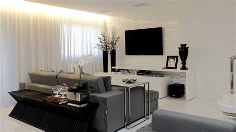 Salas de estar, jantar e tv integradas e decoradas de ...