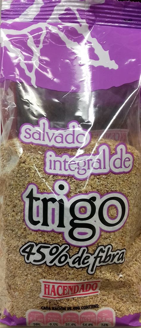 Salvado integral de trigo — Hacendado — 200 g