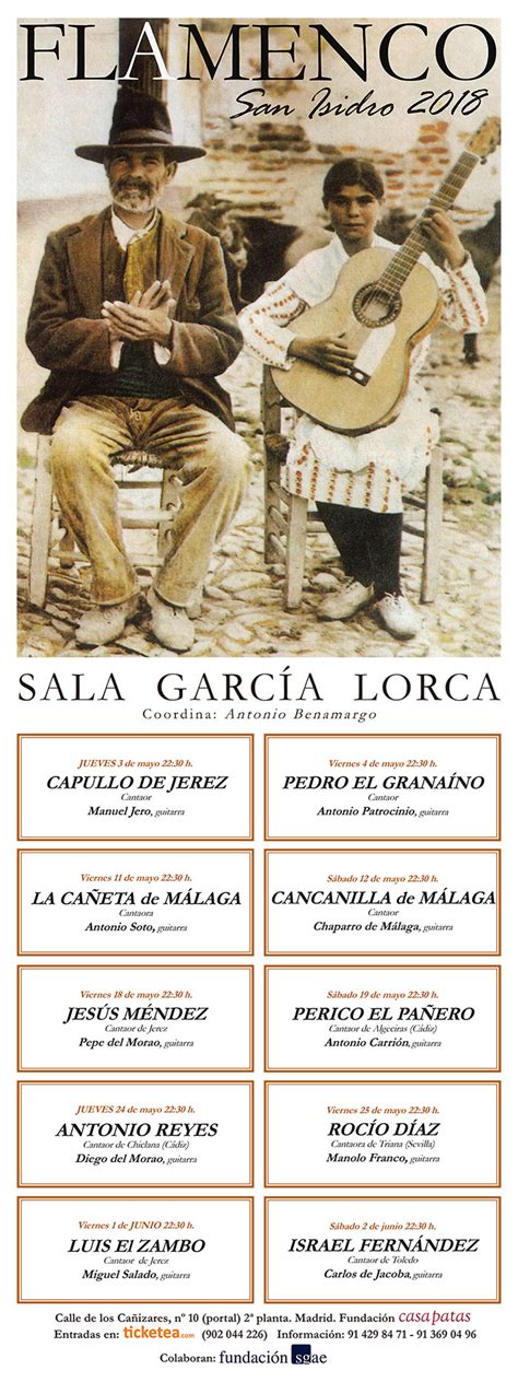 San Isidro Flamenco 2018 en la Sala García Lorca de Madrid ...