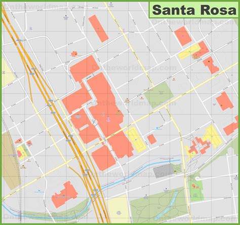 Santa Rosa downtown map