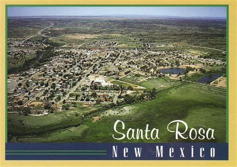 Santa Rosa, New Mexico Postcard | Aerial view of Santa ...
