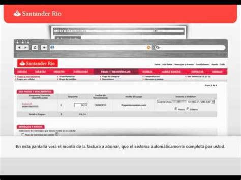 Santander Río   ¿Cómo pagar tus cuentas Online?   YouTube