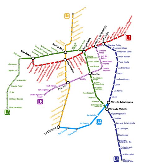 Santiago de Chile: mapa del metro, horarios y tarifas ...
