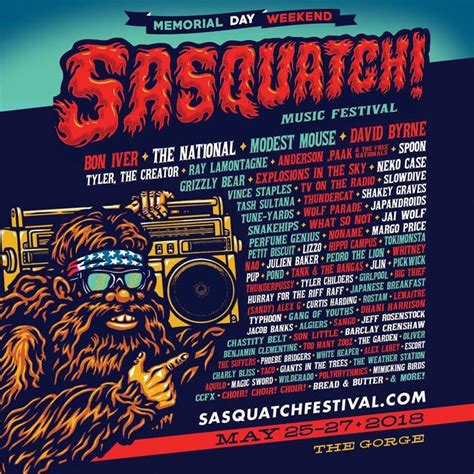 Sasquatch! Music Festival Reveals 2018 Lineup with Bon ...