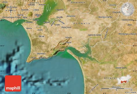 Satellite Map of Setúbal