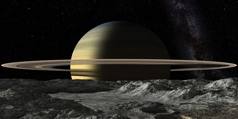 Saturn from Mimas by uxmal750ad on DeviantArt