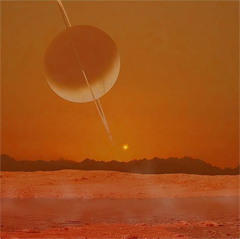 Saturn s Moon Titan Surface   Pics about space