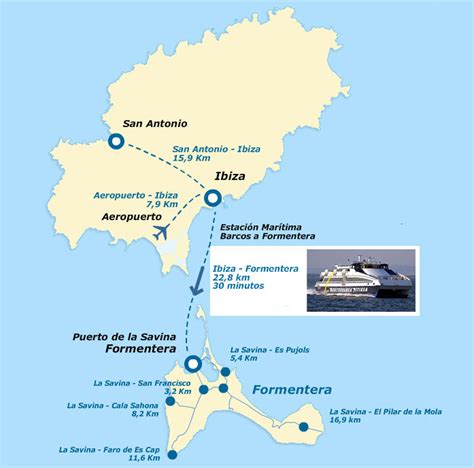 Schiffskarten Ibiza nach Formentera. Anreise auf die Insel ...