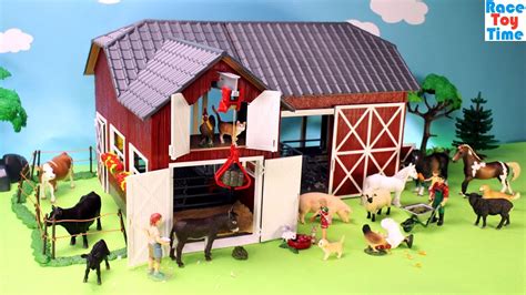 Schleich Farm World Red Barn Playset   Fun Farm Animals ...
