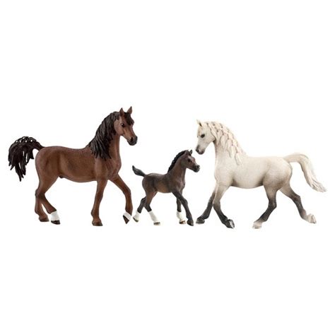 Schleich Horse Club Arabian Stallion, Mare, and Foal  3 ...