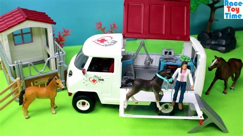 Schleich Horse Mobile Vet Van with Foal Playset   YouTube