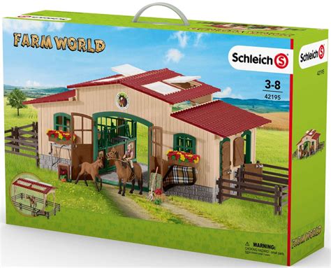 Schleich Horses Farm Life   Schleich Stable w/ Horses ...
