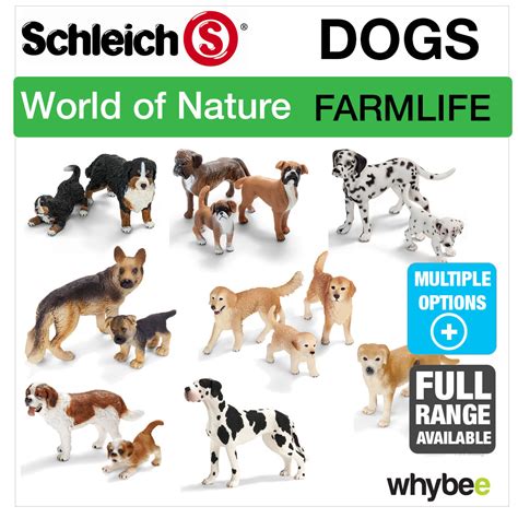 SCHLEICH WORLD OF NATURE FARM LIFE DOGS FIGURES ANIMAL ...