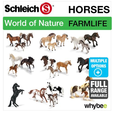 SCHLEICH WORLD OF NATURE FARM LIFE HORSES FIGURES ANIMAL ...