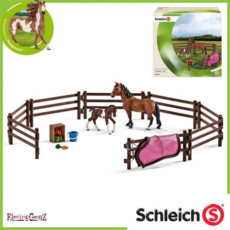 Schleich World of Nature Farm Life Horses Paddock Set from ...