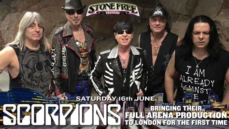 Scorpions are coming to London for Stone Free Festival ...