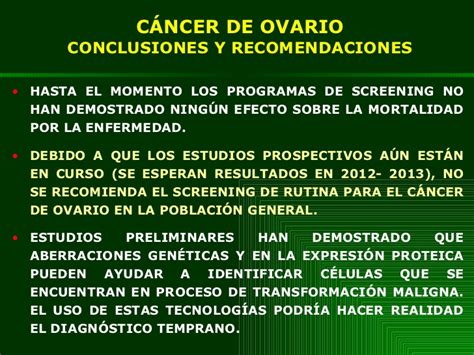 Screening del carcinoma de ovario 2011