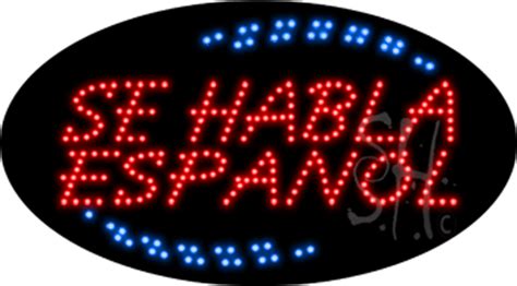 Se Habla Espanol Animated LED Sign | Spa Massage Pedicure ...