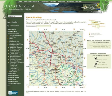 Search Locations on the Map of Costa Rica