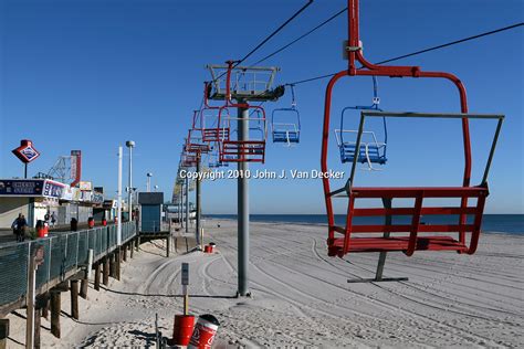 Seaside Heights New Jersey USA chair lift ride on the ...