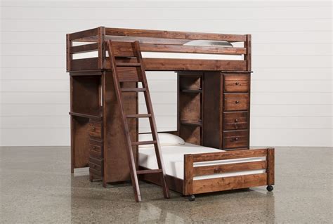 Sedona Twin/Twin Loft Bunk W/Chest & Desk   Living Spaces