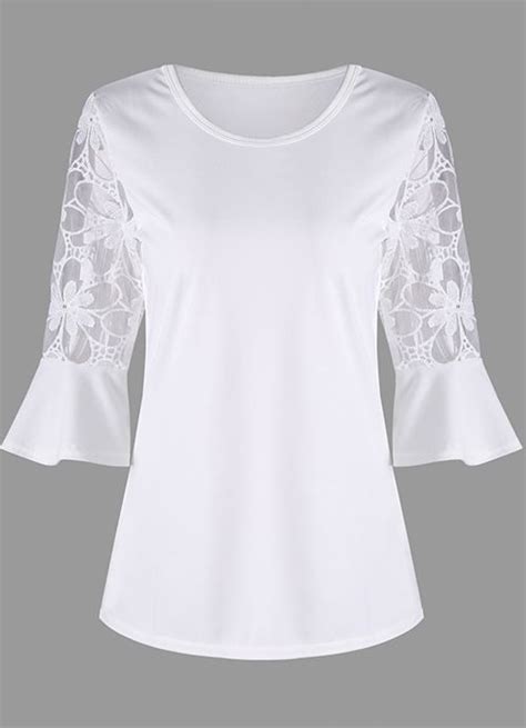 See Through Bell Sleeve Top | Blouse designs, Fashion ...
