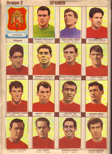 SELECCION ESPAÑOLA 1965 66 | Fútbol Inspiration ...