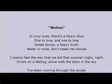 Selena Gomez, Marshmello Wolves Lyrics Video YouTube