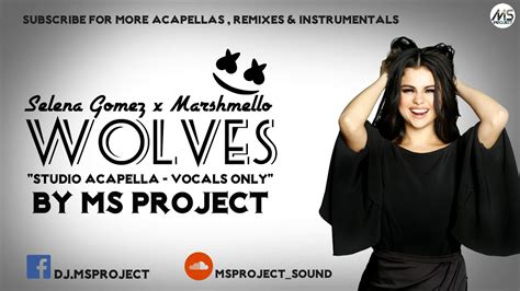 Selena Gomez, Marshmello   Wolves  Studio Acapella ...