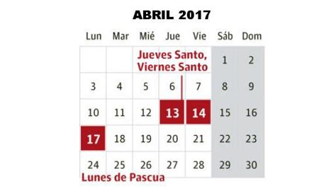 Semana Santa 2018   CalendarioLaboral.com.mx