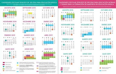 SEP difunde los calendarios escolares para el ciclo 2018 ...