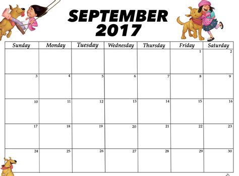 September 2017 Calendar Pretty   Calendar And Images