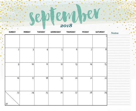 September 2018 Calendar For Desk | Calendar 2018 ...